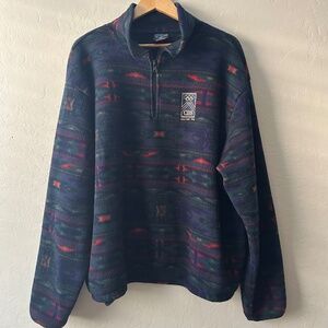 CBS 1998 NAGANO Olympics Fleece Pullover Men's Large
